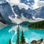 Panoramic view of the Banff national park. Canada